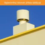 légtechnikai idomok árlista táblázat